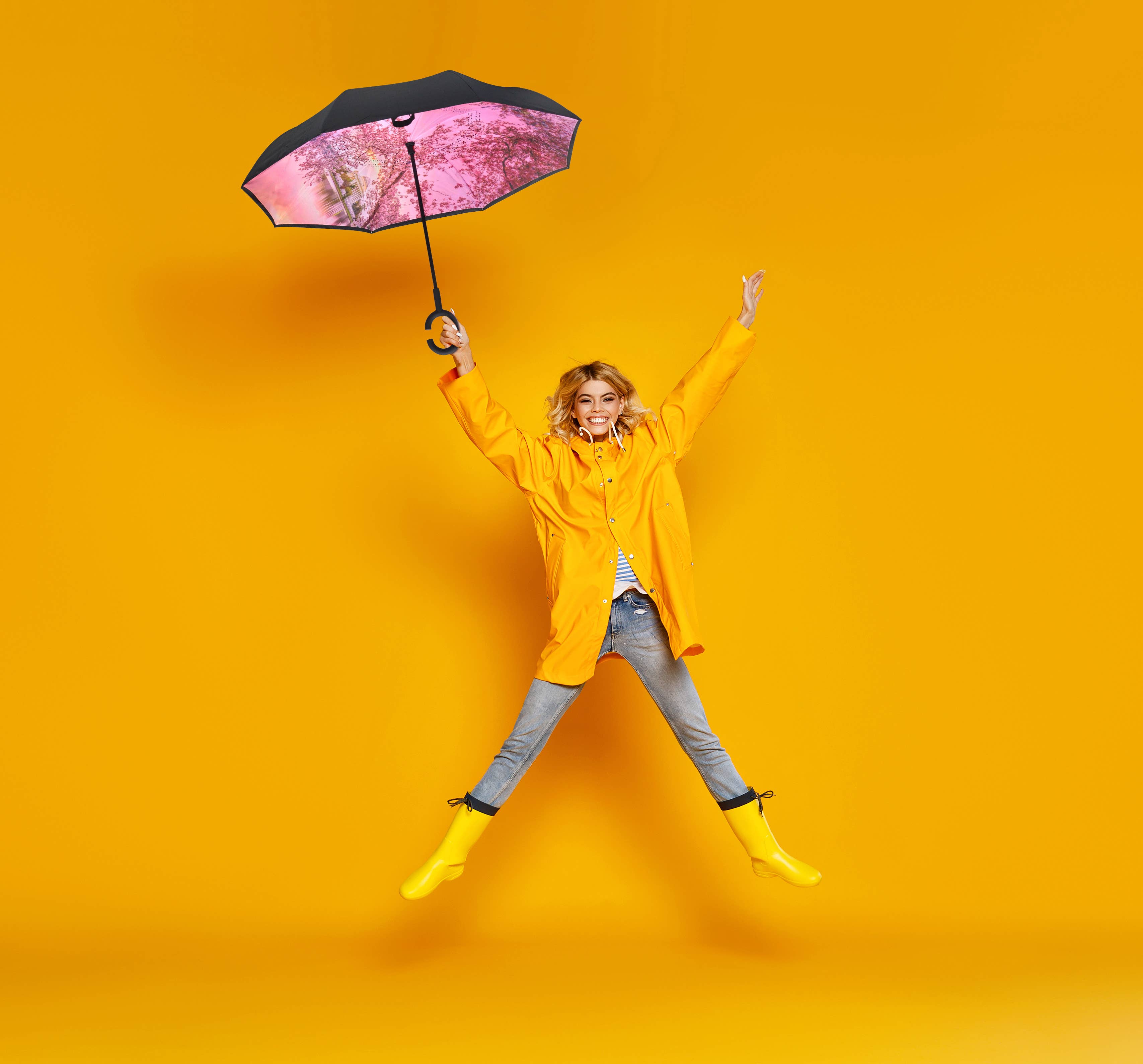 Calla Products - Wholesale Umbrella - Unisex - Inverted Umbrella – Topsy Turvy Floral Design Prints6