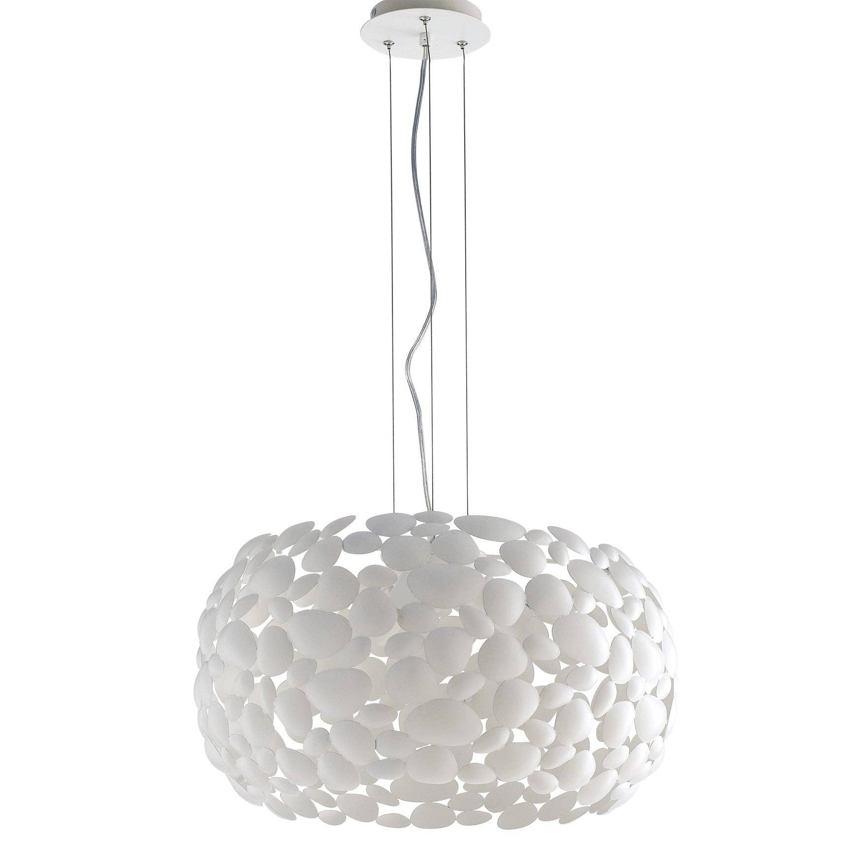 Gruppo F.T - Wholesale Chandelier/Hanging Light - Dionysus suspension lamp in chromed or white metal, available in two sizes1