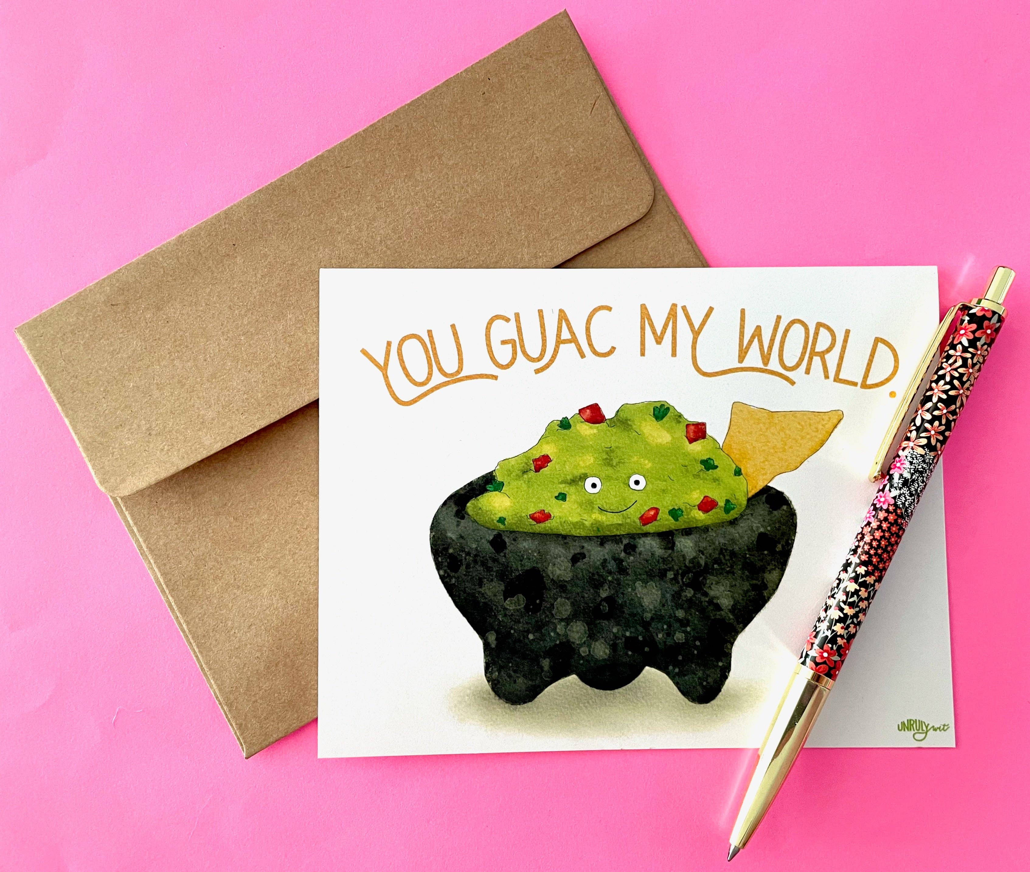 Unruly Wit - Wholesale Love Card - You Guac My World Card2