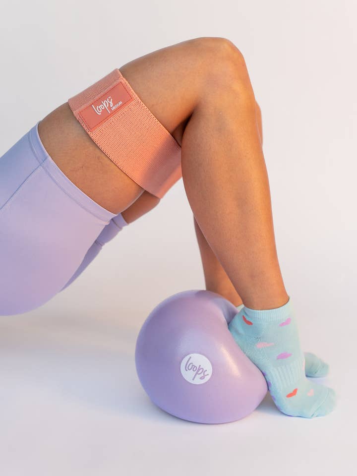 Ankle Socks - Blue Heart for wholesale by Reformer Loops