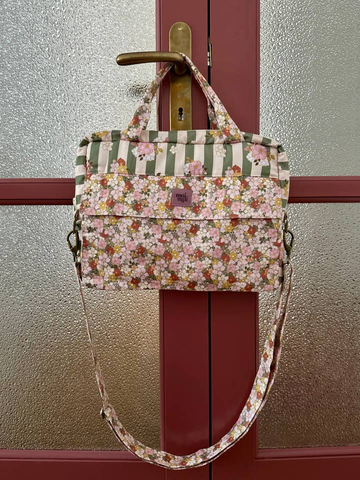 Cotton laptop bag "Green Garden" for wholesale by Moi Mili