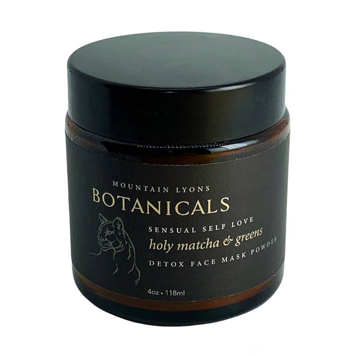 Holy Matcha & Greens: detox face mask powder for wholesale by Mountain Lyons Botanicals