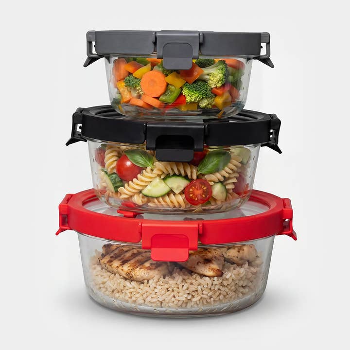 Glasbehälter & Deckel - Rund für den Großhandel von Genicook Product LLC