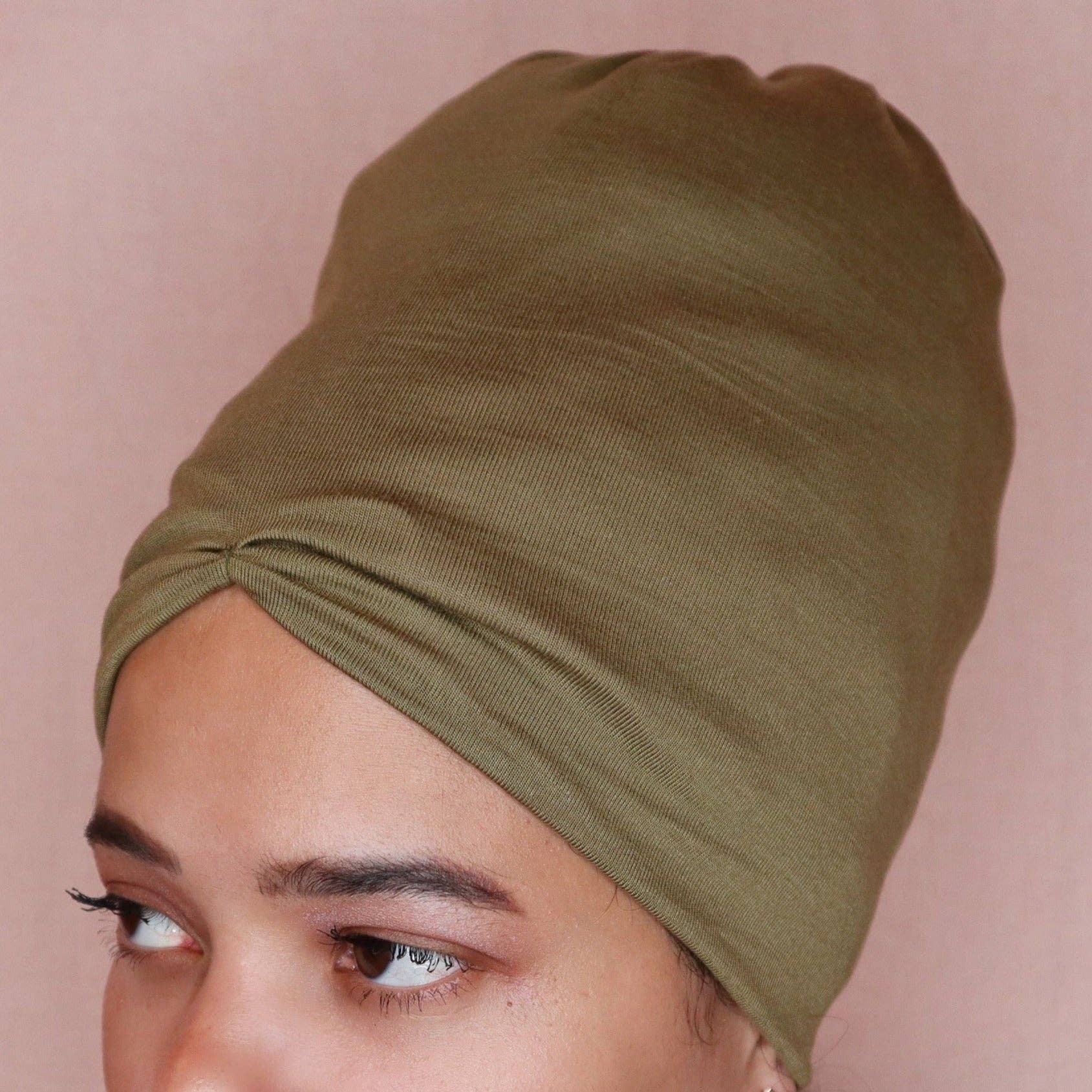Woven Royal - Wholesale Sleep Cap / Bonnet - Women's - Anacaona Olive Afrona6