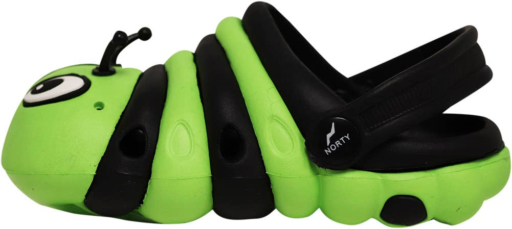 Eastern Off Price - Wholesale Sandals - Kids - Norty Boys Sizes 12-4 Bug Clog Sandal 42179 Lime & Black2