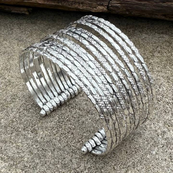 Handcrafted Cuff Bracelet Vintage Design Hippie Gypsy Ethnic for wholesale by Lungta Imports