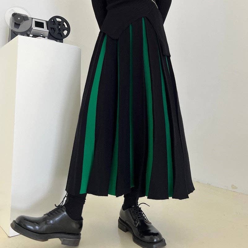 safistyle - Wholesale Skirt - Women's - Colorblock Knit Midi Skirt2