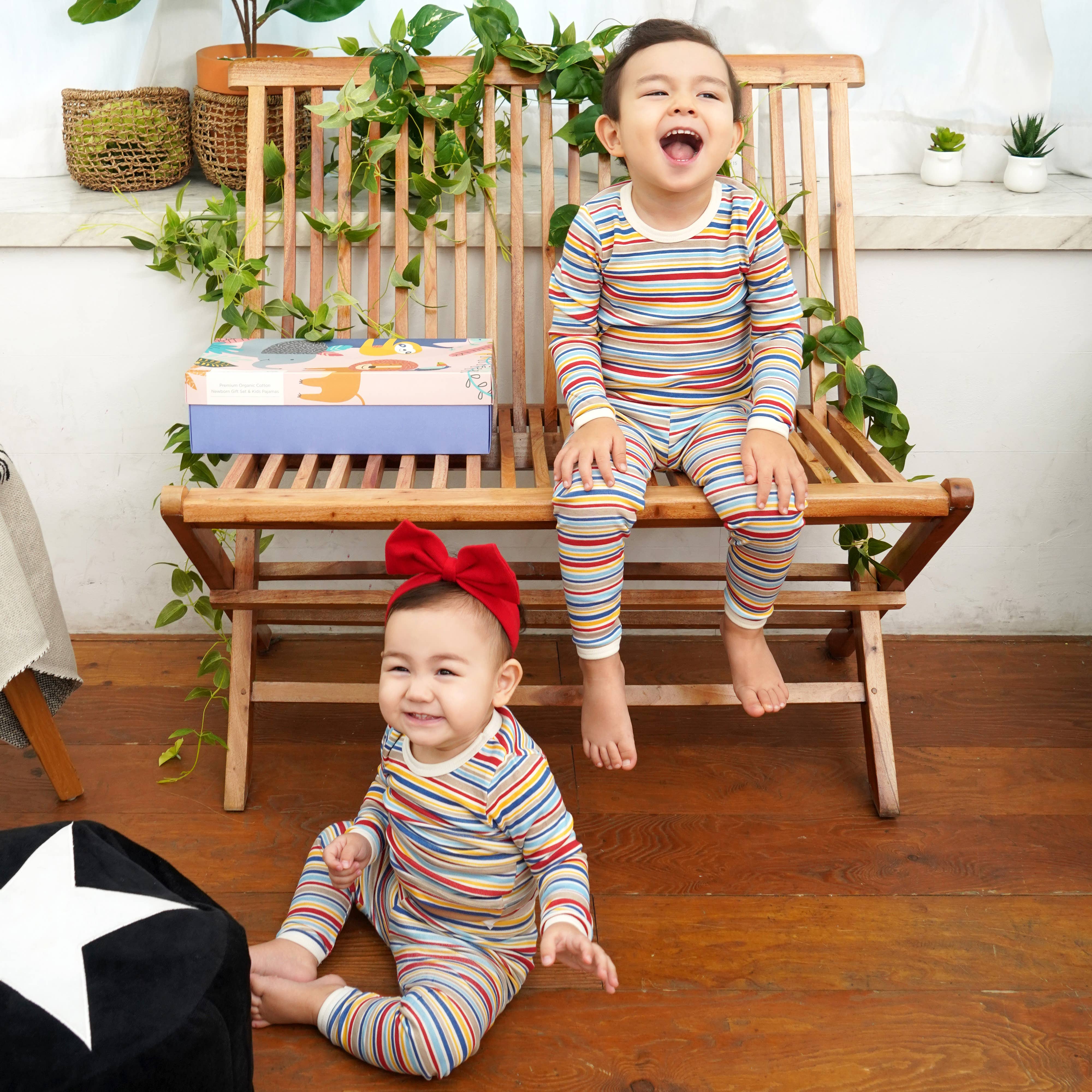 WithOrganic - Wholesale Sleepwear Set - Kids - Organic Pajama Set with Matching Security Doll - Train St5