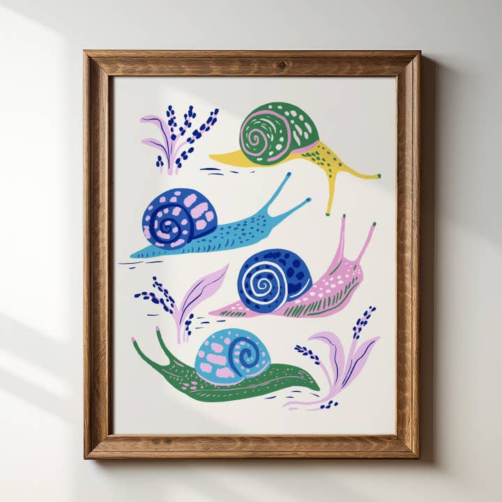 "Snails" - 8" x 10" Giclée Art Print for wholesale by Tara Reed
