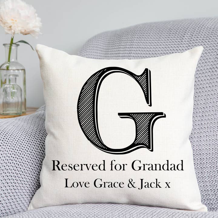 Reserved For Grandad Cushion for wholesale by DoodlecardsBoutique