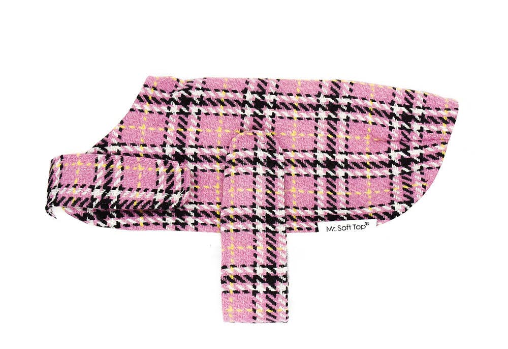 Mr. Soft Top - Wholesale Pet coat – Dog - Soft Pink Tartan Walking Coat3