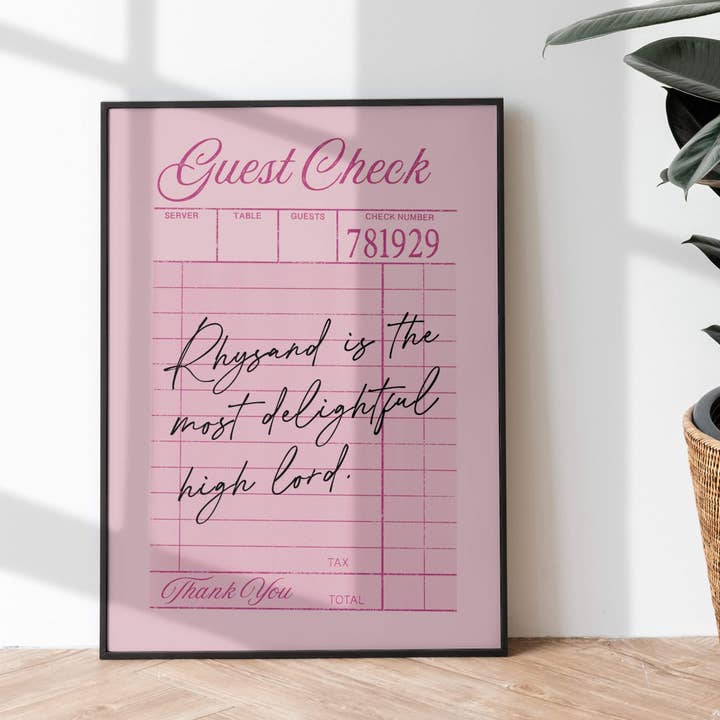 ACOTAR Art Print - Rhysand Quote Wall Art Bookish Decor Gift for wholesale by Well Read Babes