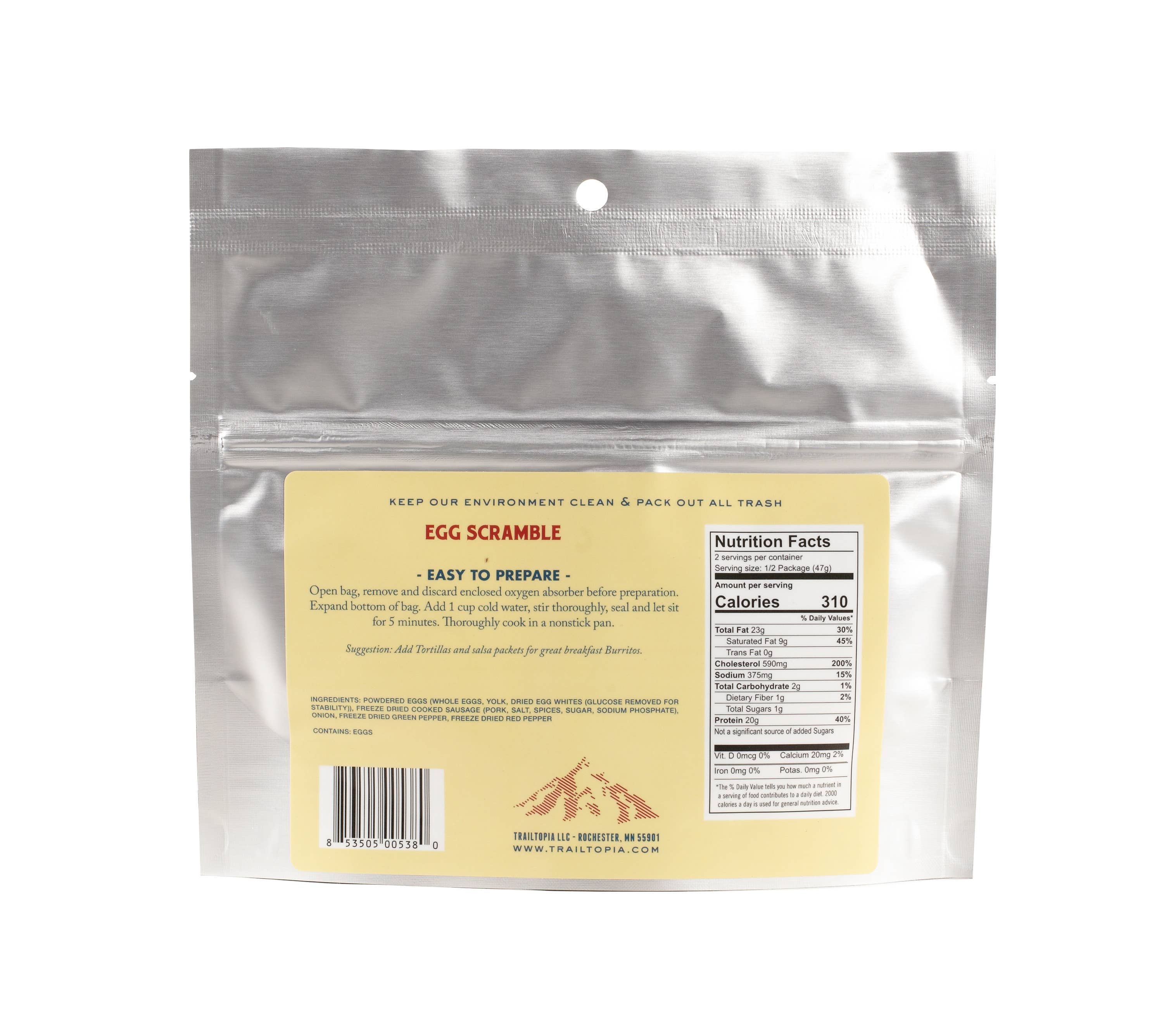 Trailtopia - Vendita all'ingrosso Pasti pronti a lunga conservazione - Scramble all'uovo1