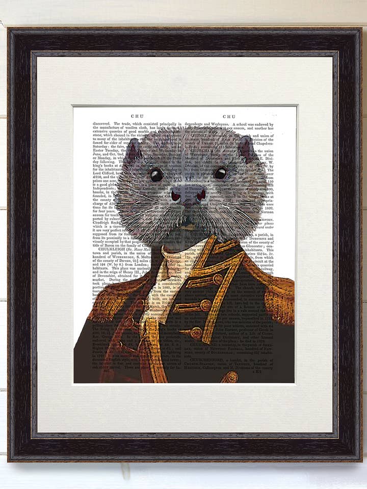 Captain Otter Book Print / Art Print / Wall Art for wholesale by FabFunky Ltd