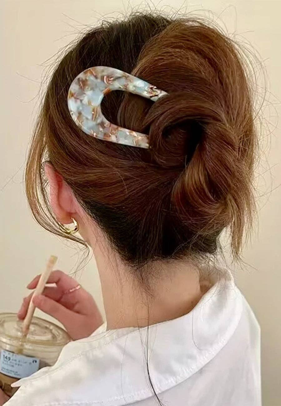 AK Brand - Wholesale Hair Pin - Marble Finish Giant Hair Pin7