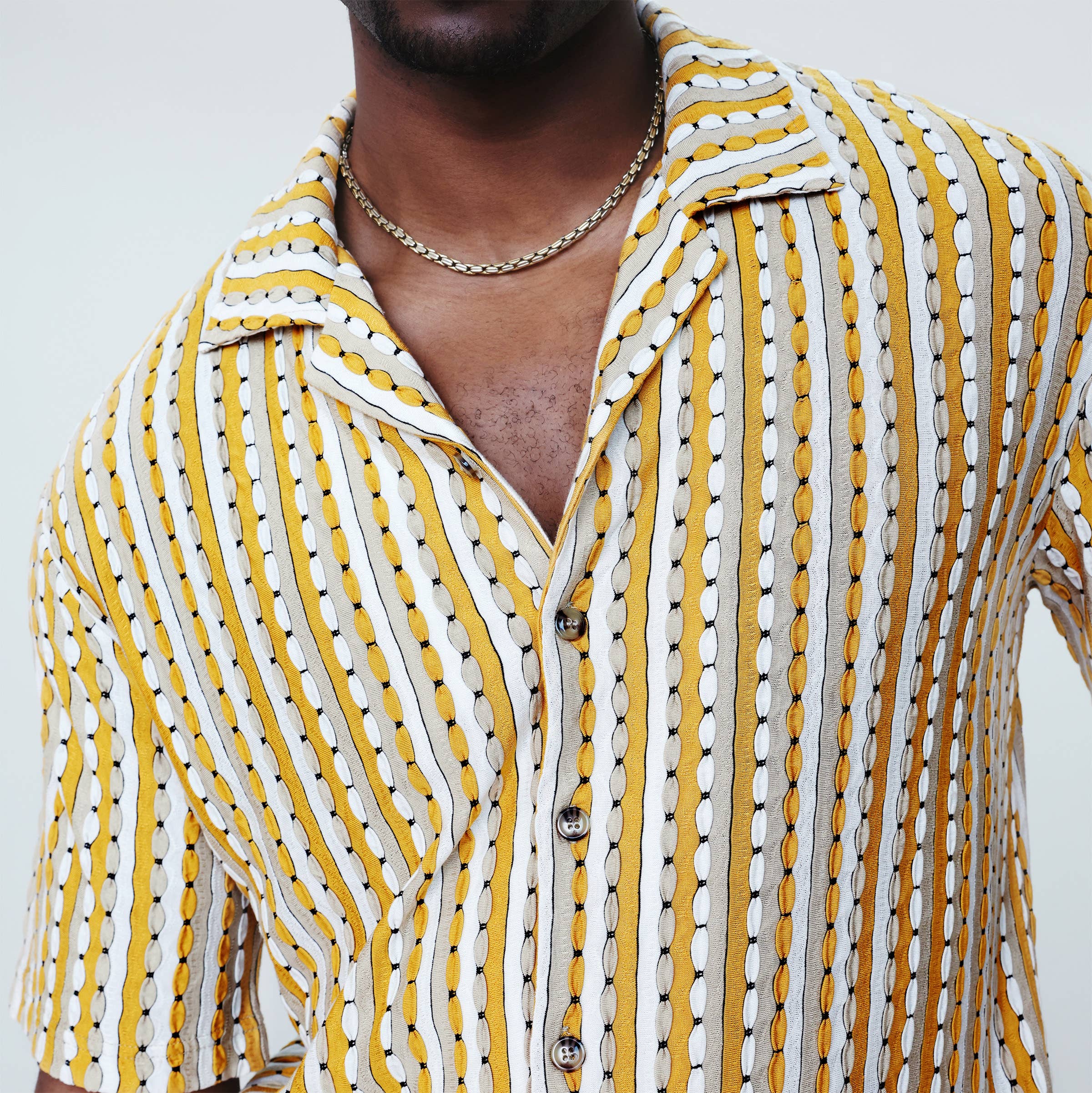 Inserch - Vente Chemise à col boutonné – homme - Chemise à col camp en maille SS2