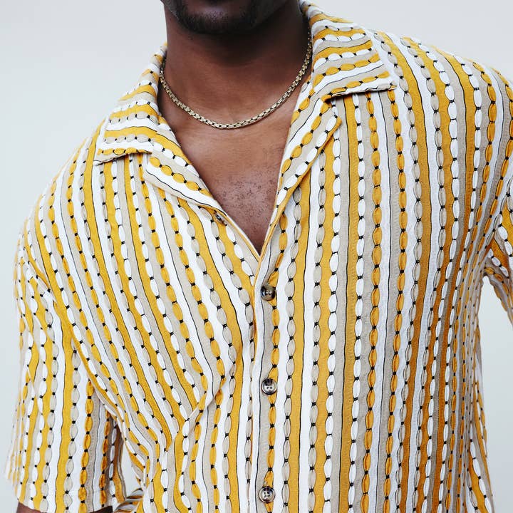 Inserch - Vente Chemise à col boutonné – homme - Chemise à col camp en maille SS2