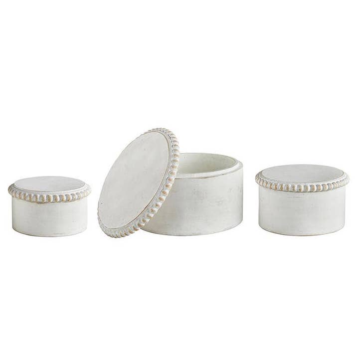 Angle - Wholesale Decorative Box - Round Bead Box - Set of 31