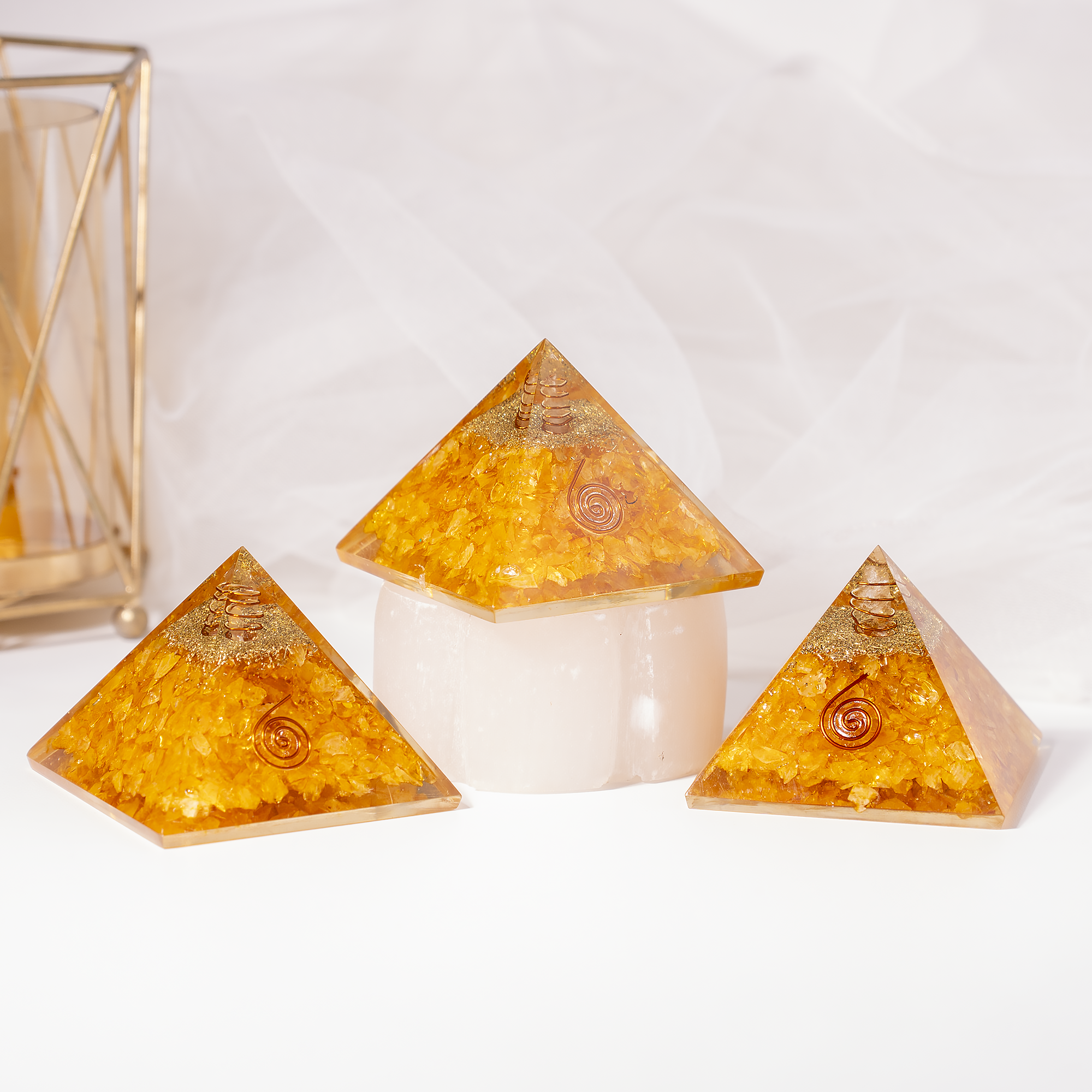 Soothing Crystals - Wholesale Spiritual Stone/Crystal - Orgone Pyramid | Citrine Pyramid | Crystal Energy Pyramid6