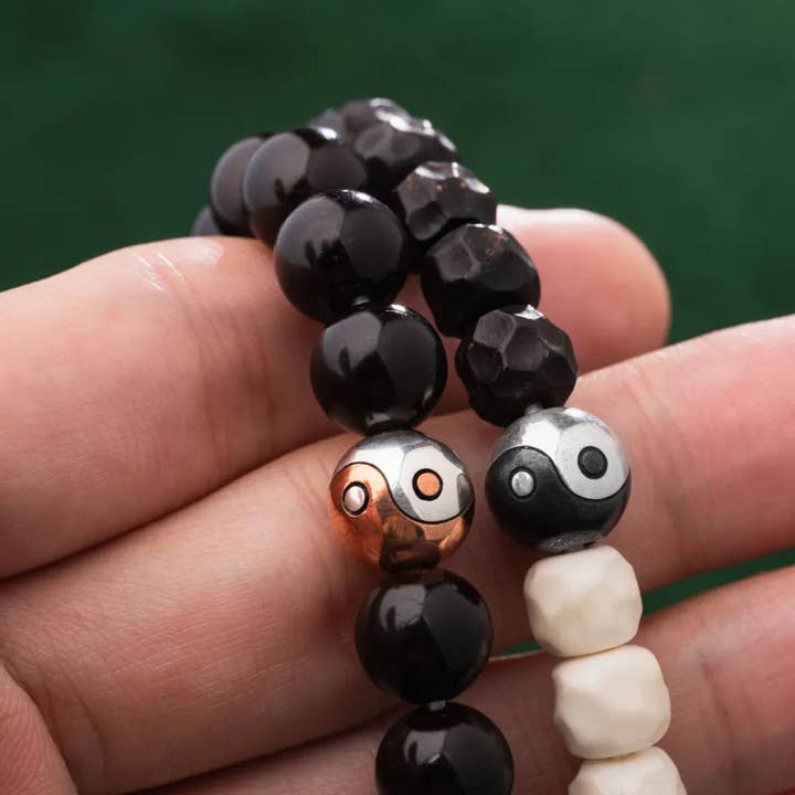 Taiji Yin-Yang Bead for wholesale by Coppertist.wu