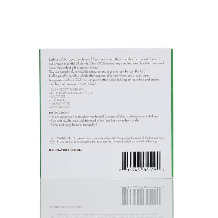 DANI Naturals - Wholesale Jar/Filled Candle - Bamboo Bergamot Glass Candle 7.5oz3