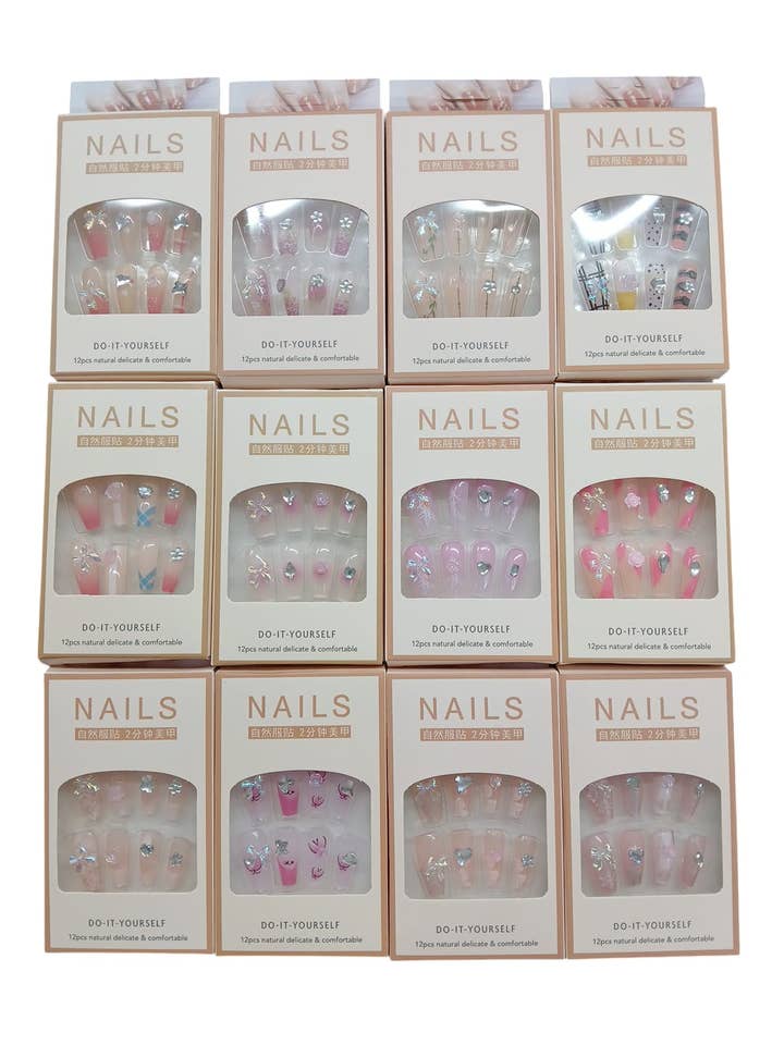 Unghie Finte a Pressione Mix Design per la vendita all'ingrosso da parte di Lucylou Collection