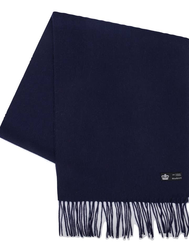 Marinblå kashmir halsduk för wholesale av British stock (Kilberry)