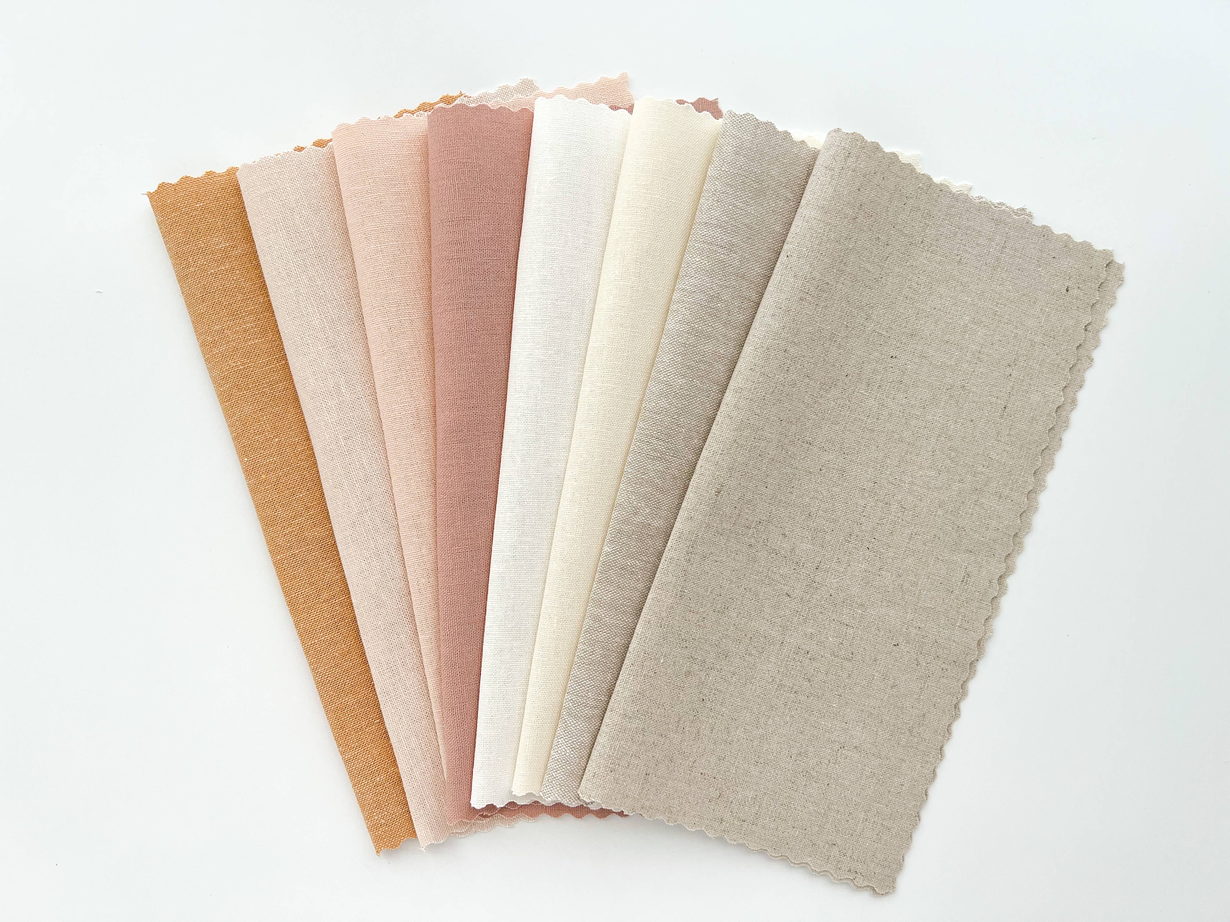 Matryoshka Doll Shop - Wholesale Embroidery/Cross Stitch Supplies - Embroidery fabric bundle, linen blend embroidery fabric pack5