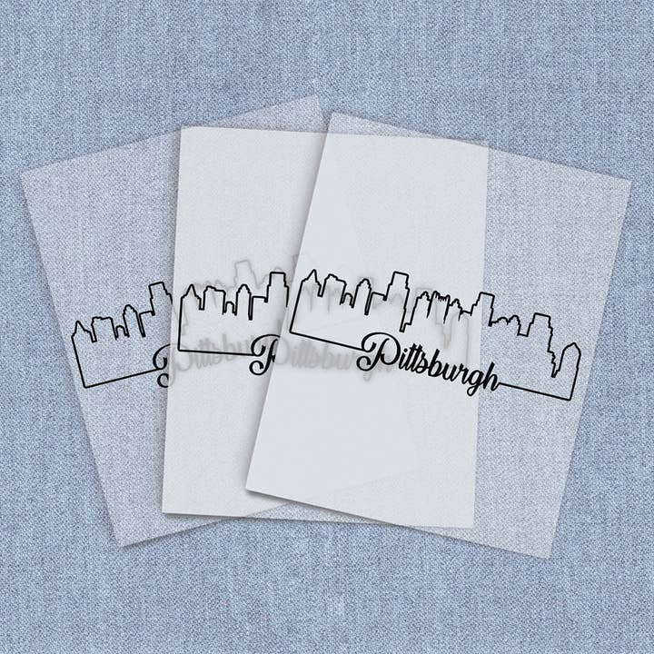 Contours de Pittsburgh, Transferts Thermiques DTF pour la vente par Iron It