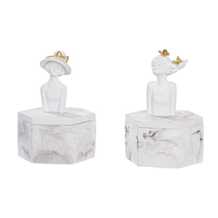 Hexagonal tin, Mrs. Belleza 2-variety white H. 13 cm, PU 4 and other Purchase Wholesale nombre para belleza. Free Returns & Net 60 Terms on Faire trending on Faire.