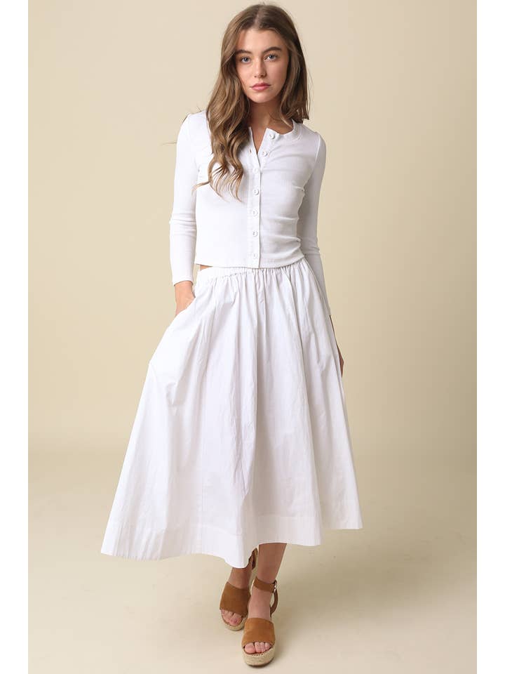 Olivaceous - Vente Jupe – femme - Jupe longue plissée Sasha12