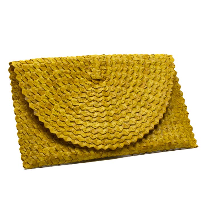 Suzie Blue Canada - Wholesale Clutch Bag - Women's - Pandan Leaf Clutch Purse - Yellow