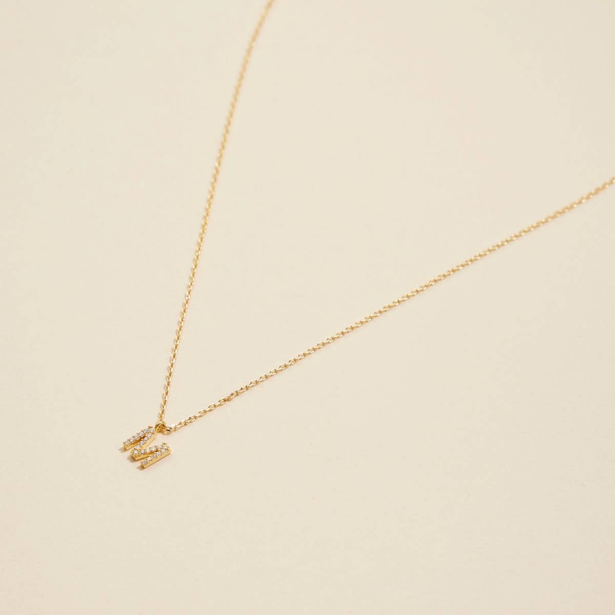 Lilla Haven - Wholesale Pendant/Charm Necklace - 12 Pack of Cubic Zirconia Initial Gold Dipped Necklaces9