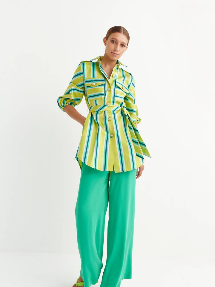 PANTALÓN FLUIDO TOBILLERO RIO VERDE for wholesale by Cyrana