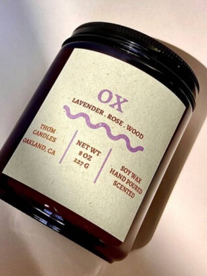 OX - Soy Wax Scented Candle for wholesale by Thom Candles Co
