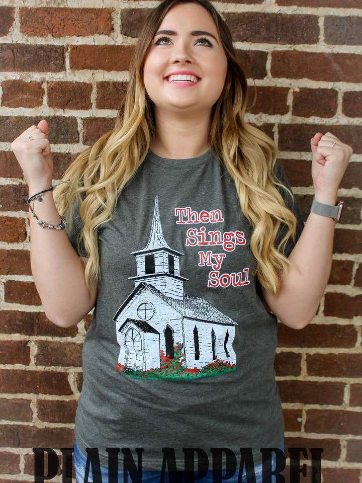 Then Sings My Soul Crew Neck Tee for wholesale by Plain Apparel Tees