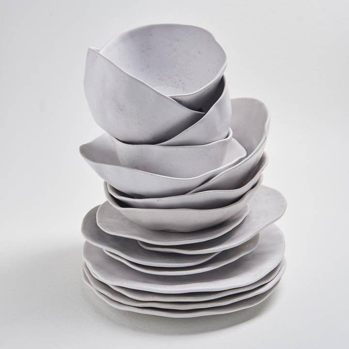 Egg Back Home - Vendita all'ingrosso Piatti da insalata - Piatto da insalata bianco Nature Shape 22 cm7