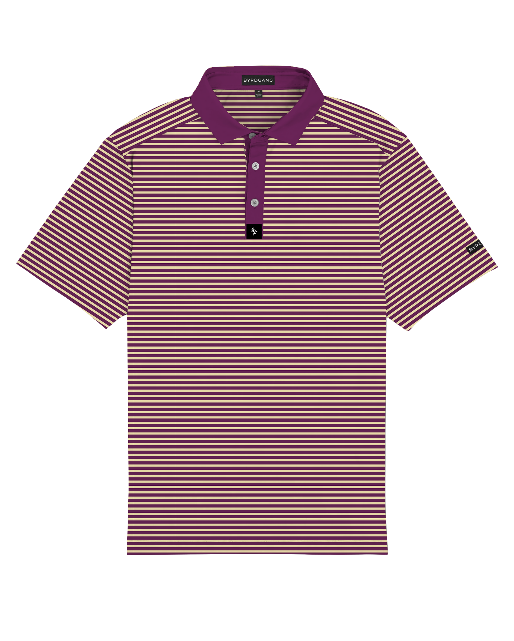 Byrd Gang - Wholesale Polo - Men's - Tight Stripes - Purple/Cream1