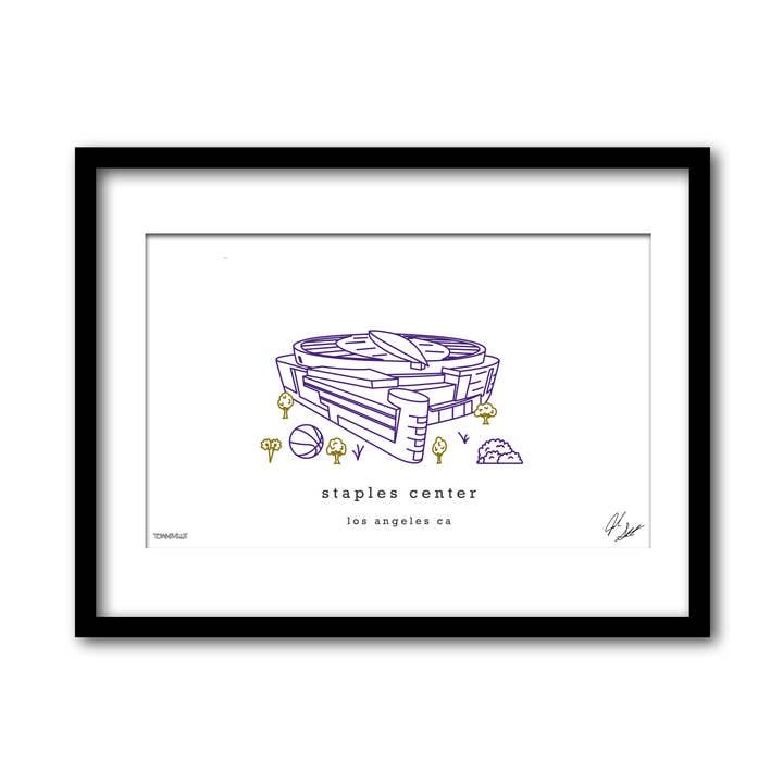 Staples Center minimalistisches Wanddekor California Art für den Großhandel von Townsville Art