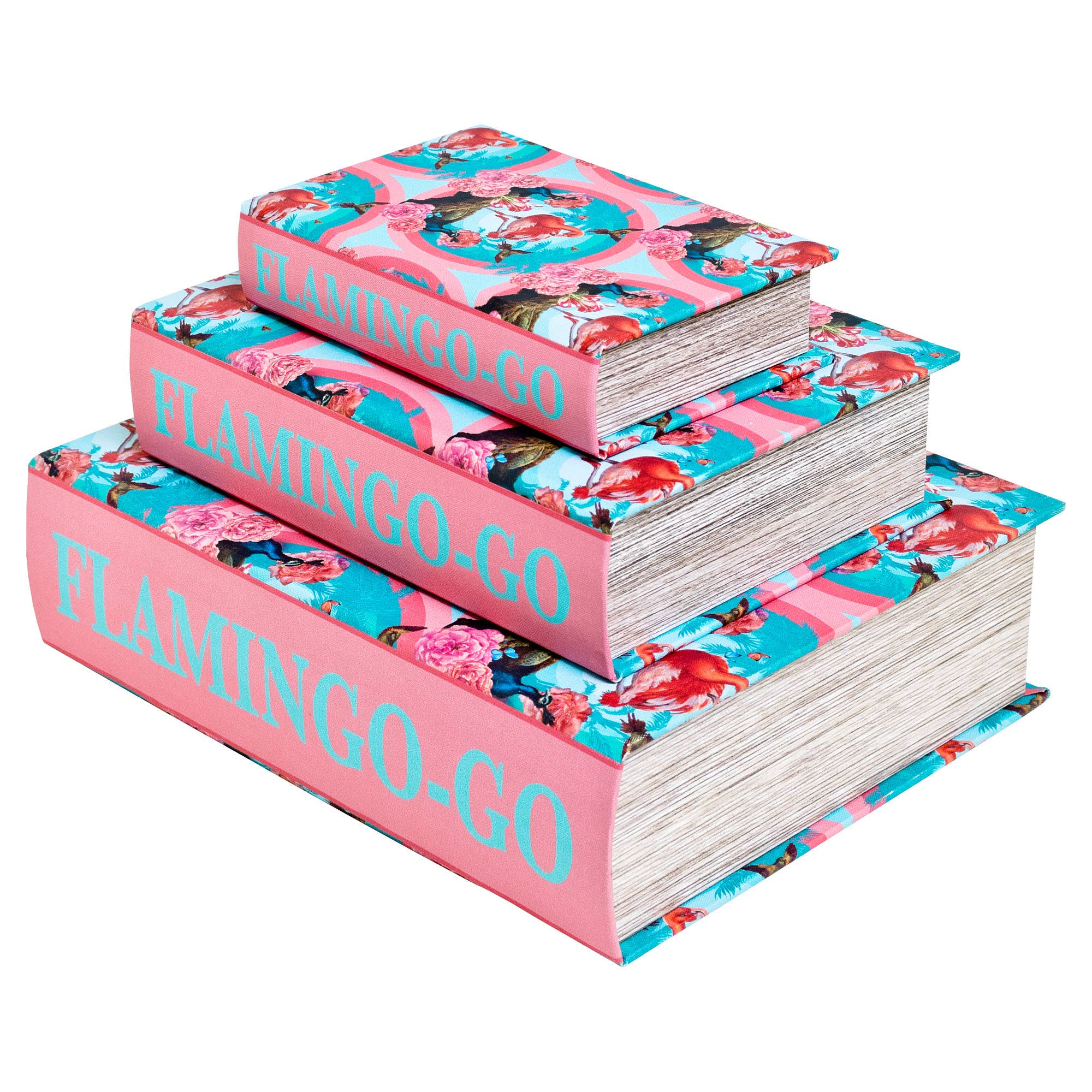 Febland – wholesale Decorative box – Flamingo-go Book Box Set7