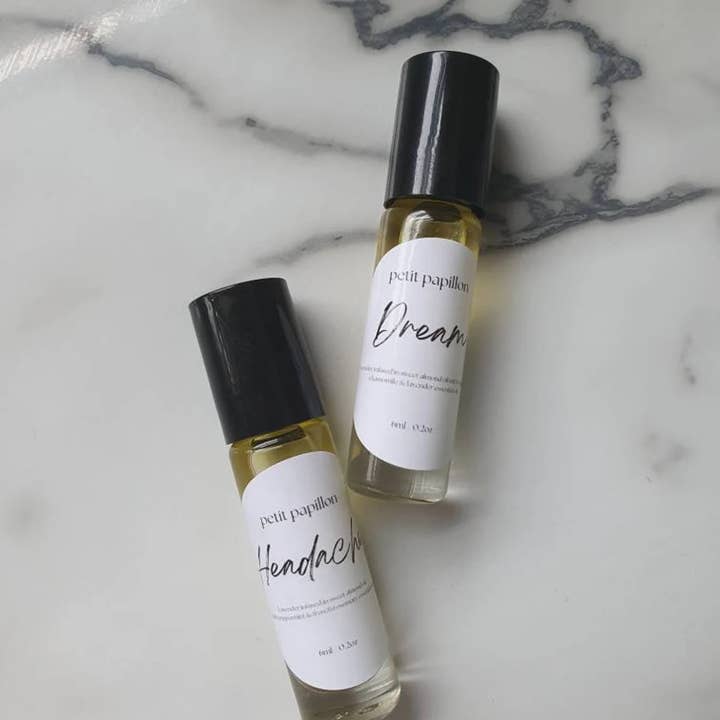 Palline a rullo con olio essenziale per aromaterapia per la vendita all'ingrosso da parte di Petit Papillon