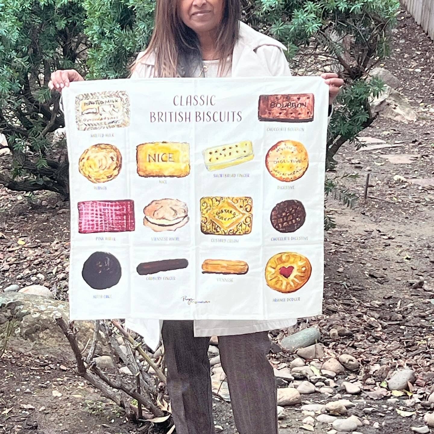 PriyaOriginalsArt - Wholesale Tea Towel - Classic British Biscuits flour sack tea towel1