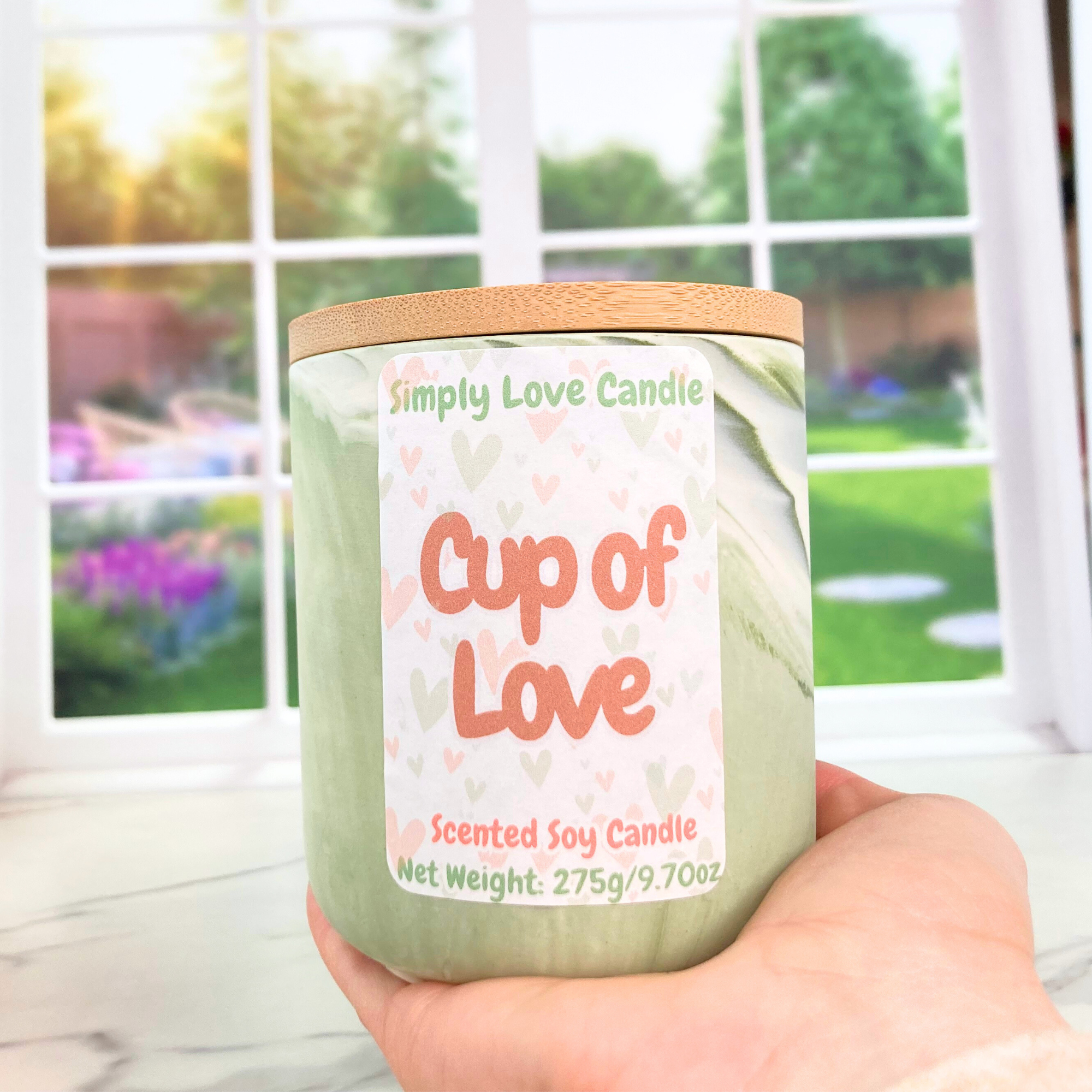 Simply Love Candle - Wholesale Jar/Filled Candle - Coffee Scented 10 oz Soy Ceramic Candle 2