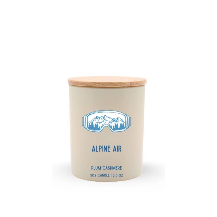 Bougie Parfumée Alpine Air Travel, Option de Personnalisation du Nom pour la vente par ROAM Homegrown