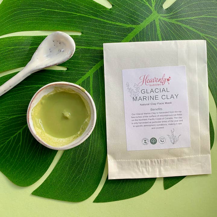 Heavenly Bubbles - Wholesale Skincare Face Mask - Glacial Marine Natural Clay Face Mask Single Sachet