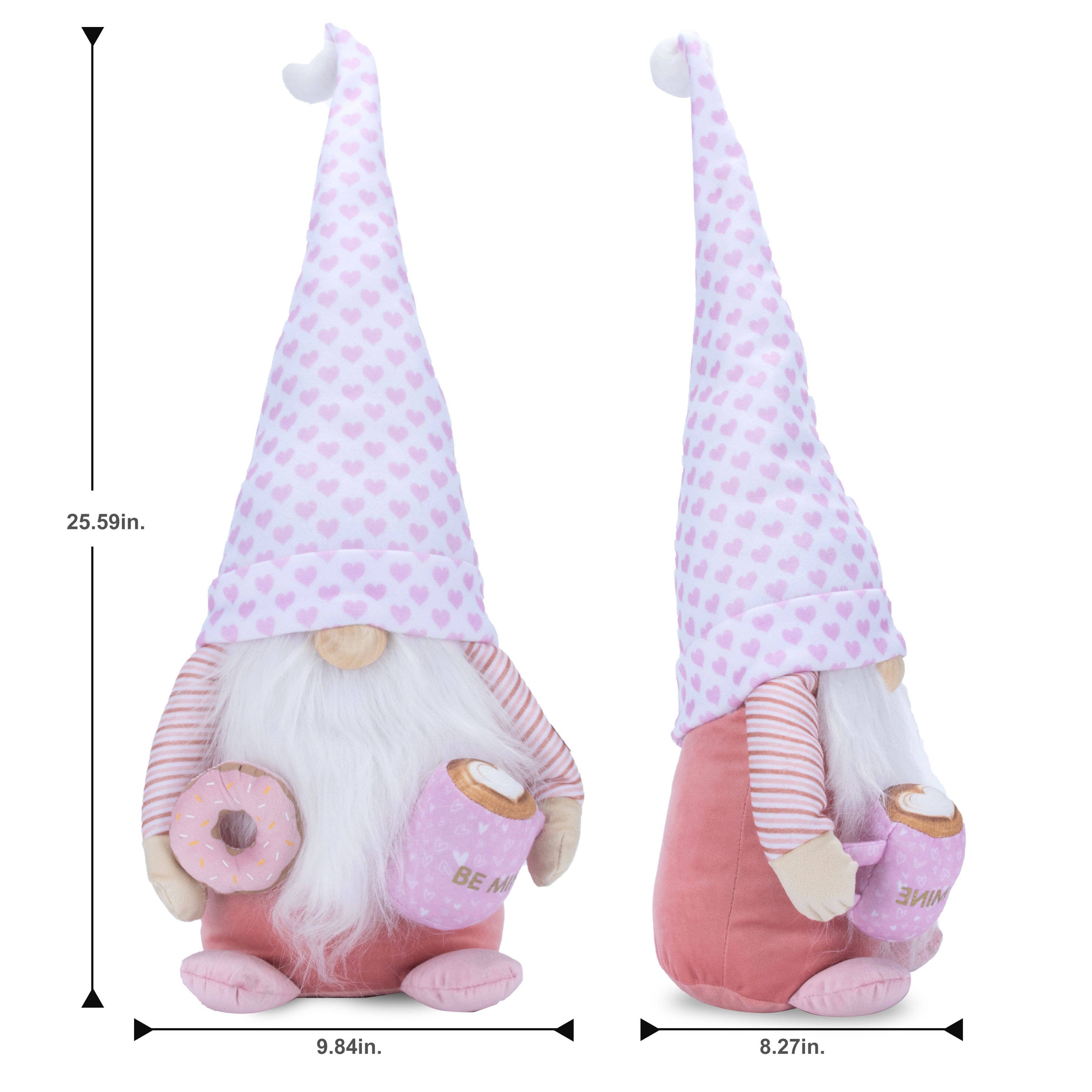 DesignStyles Home - Vendita all'ingrosso Decorazioni da tavolo - Dabney Lee "Sii Mio" Pupazzo di Peluche Rosa di San Valentino Gnomo2