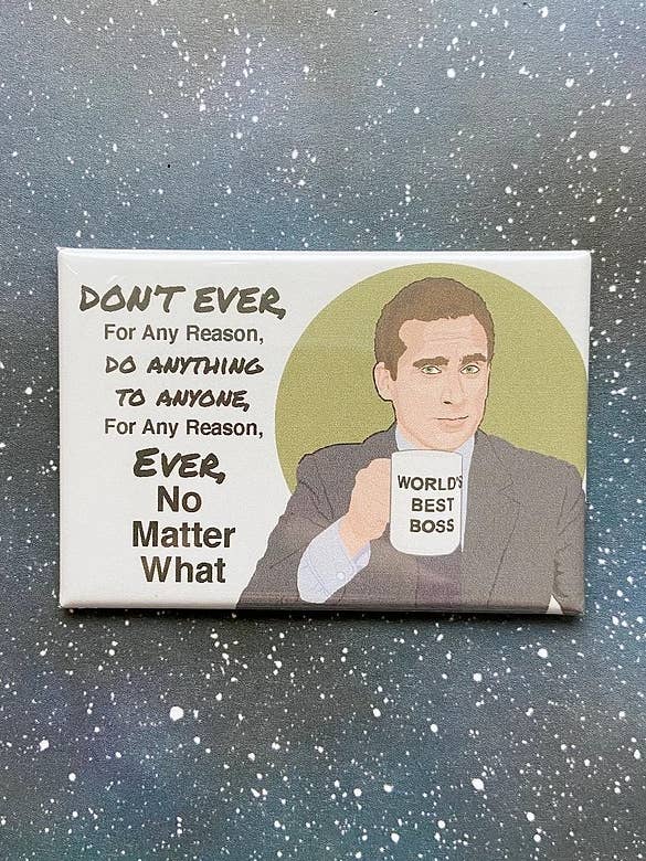 “Advice” Michael Scott The Office Souvenir Magnet for wholesale by The Red Swan Shop