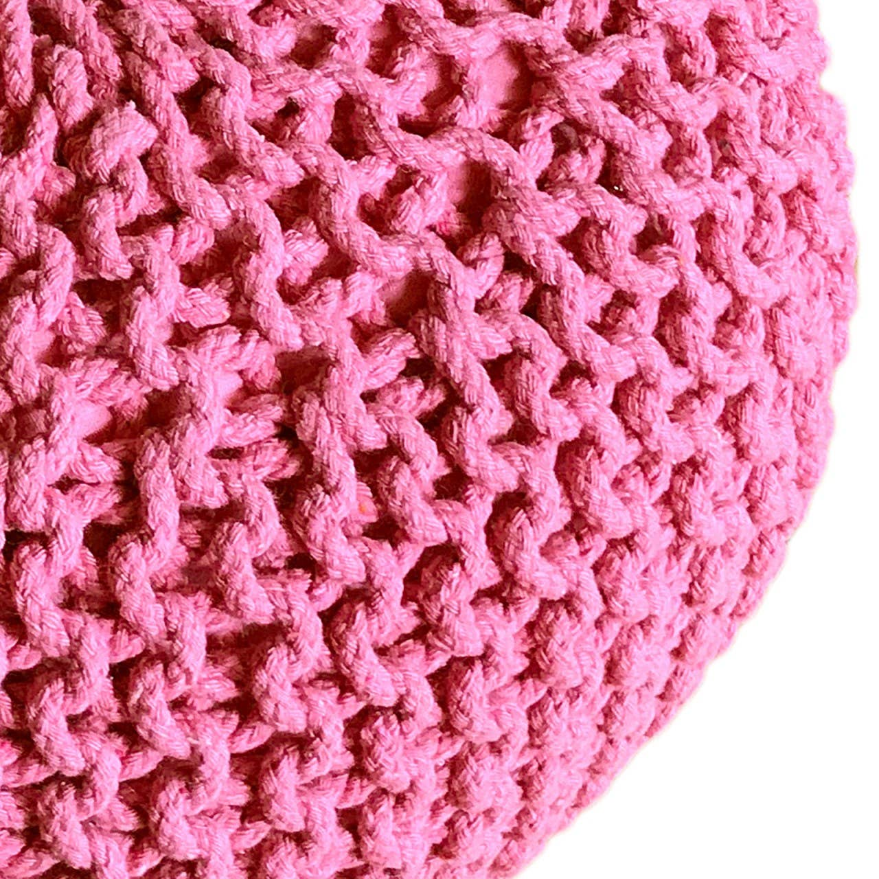 Voglrieder - Wholesale Pouf - Pouf, diameter 55 cm, knitted stool, pouf, pouf, floor cushion, large60