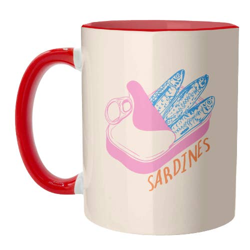 ART WOW - Wholesale Coffee Mug - Mugs 'Pastel Sardines in Tin – Cute Re1
