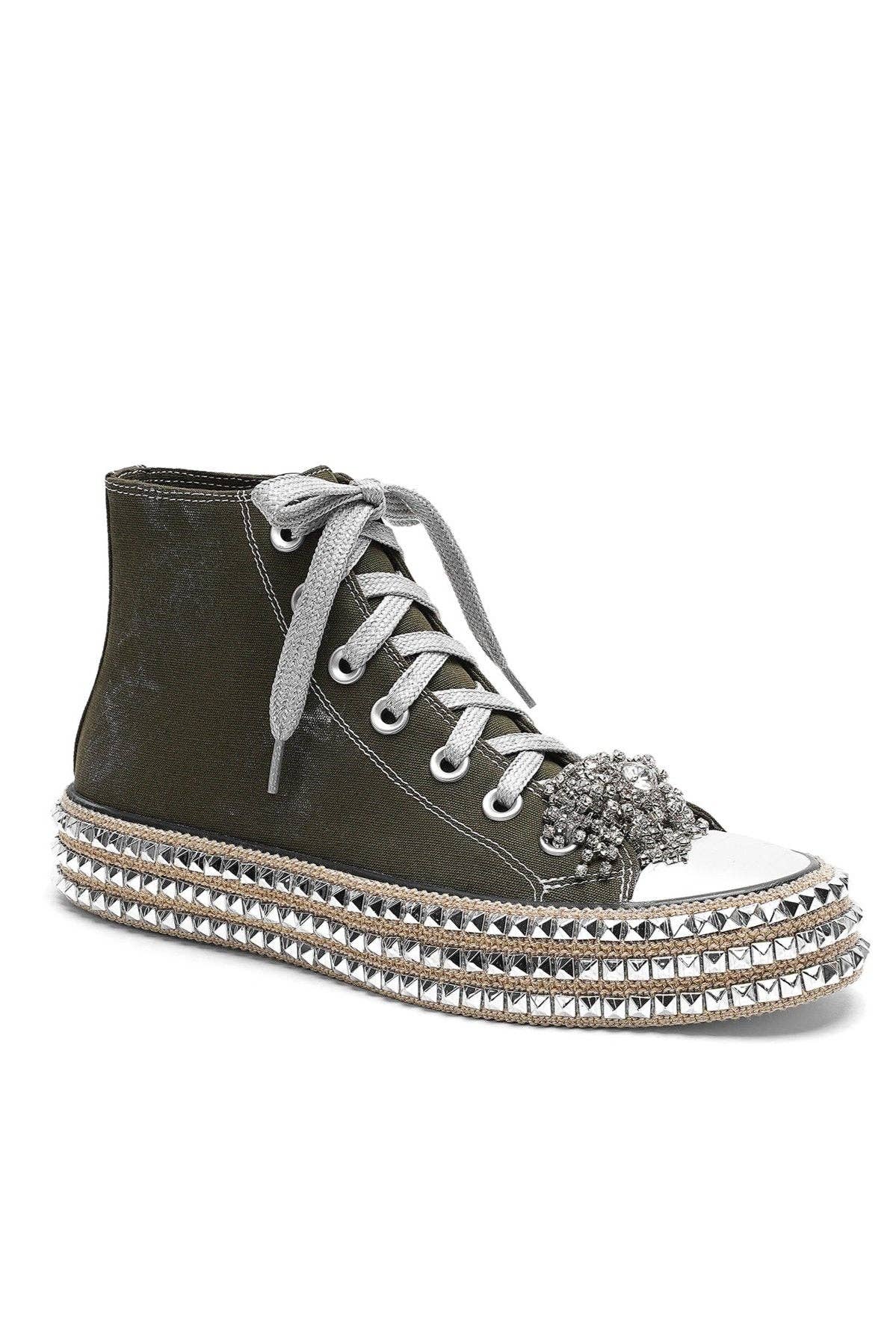 CCOCCI - Wholesale Lifestyle Sneakers - Women's - ASH-01 BEDAZZELED DECOR ROCKSTUD PLATFORM HIGH TOP SNEAKERS10